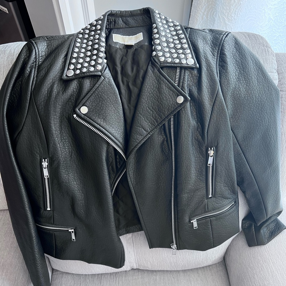 Michael Kors studded leather jacket